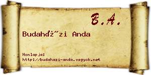 Budaházi Anda névjegykártya